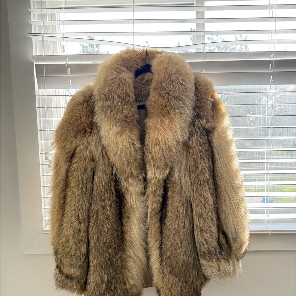 Luxurious Tan Fur Coat real fur